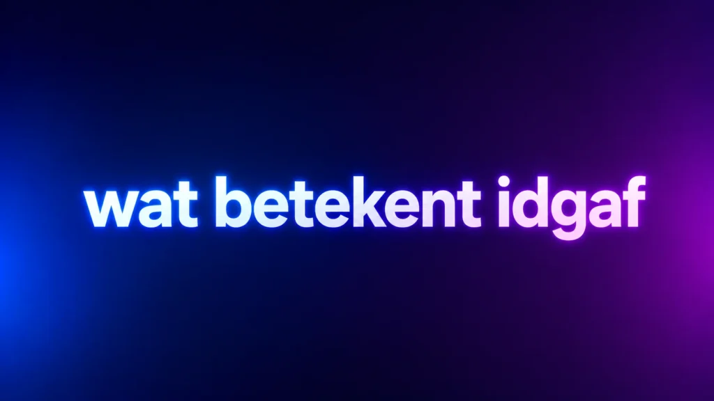 Wat Betekent IDGAF? Meaning, Examples, and How People Really Use It Online