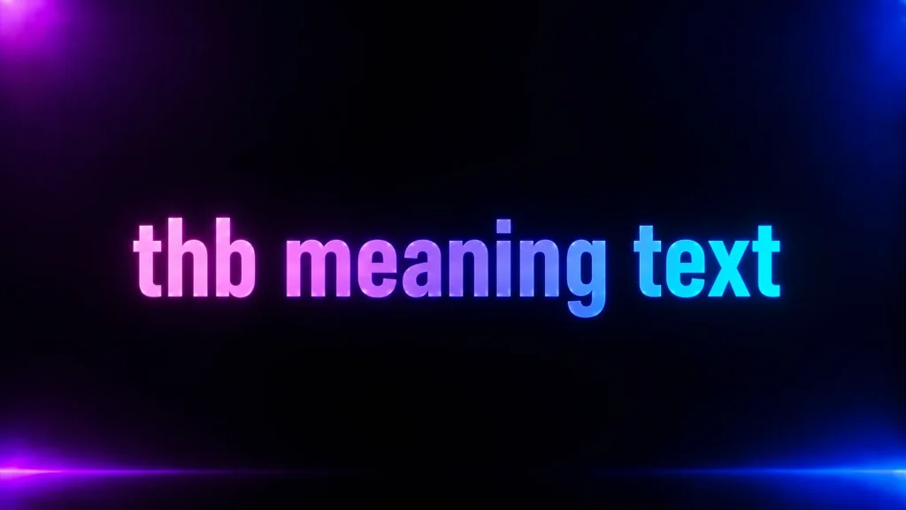 THB Meaning in Text: What Does THB Really Mean in Messages?